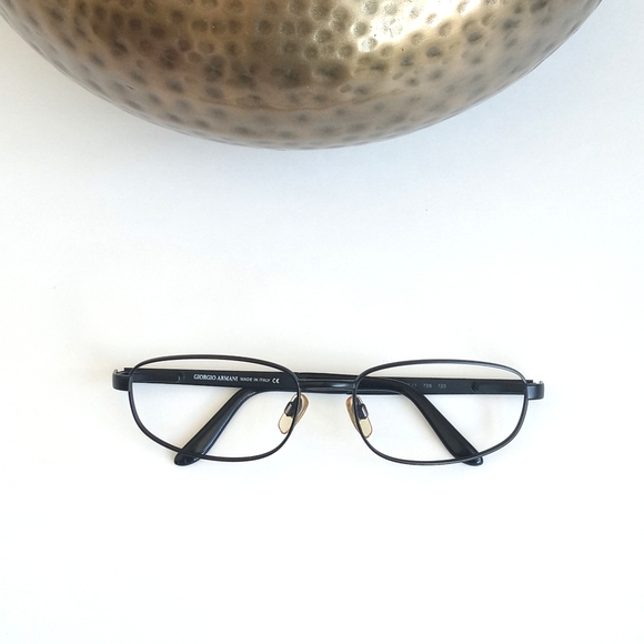Vintage Giorgio Armani Semi Gloss/ Matte Black Eye Glass Frames 1511 706 130 - Picture 3 of 14